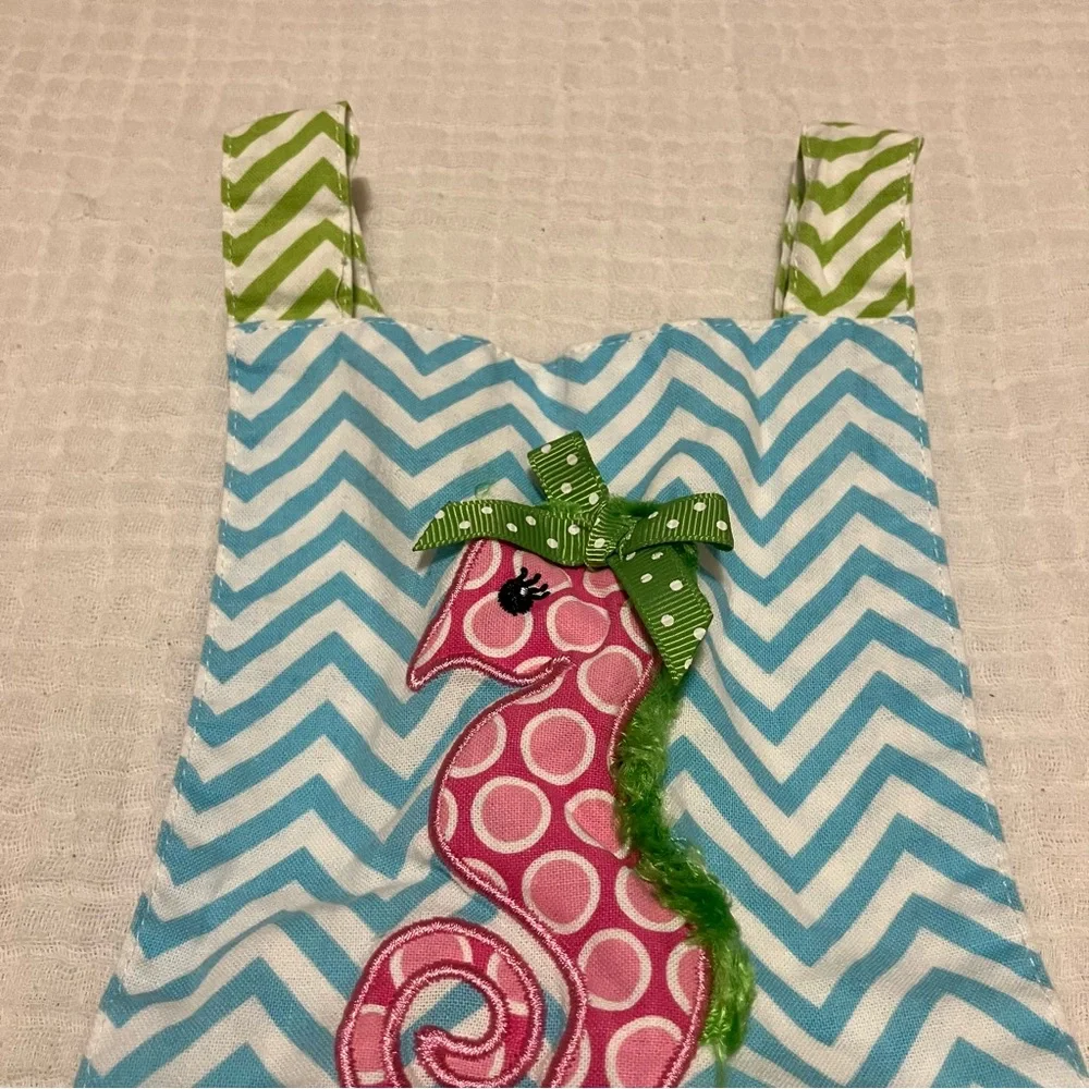 Decorated Originals For Kids Girls‎ Sz 6M Seahorse Green Chevron Ruffle Romper